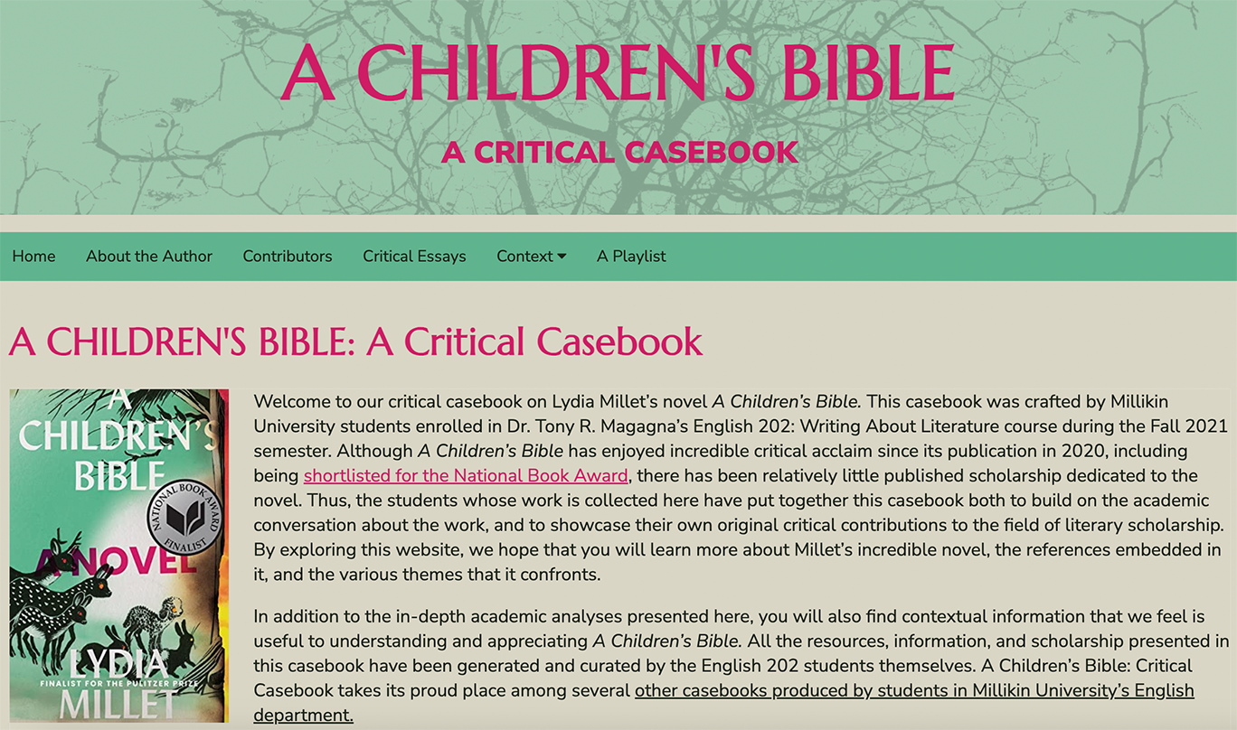 A Children's Bible Casebook Home Page